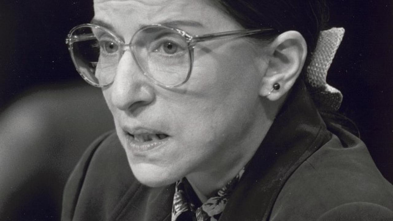 Ruth Bader Ginsburg at her 1993 Senate Confirmation Hearing. Source: The Library of Congress ( https://www.loc.gov/pictures/item/2019630721/) Ruth Bader Ginsburg