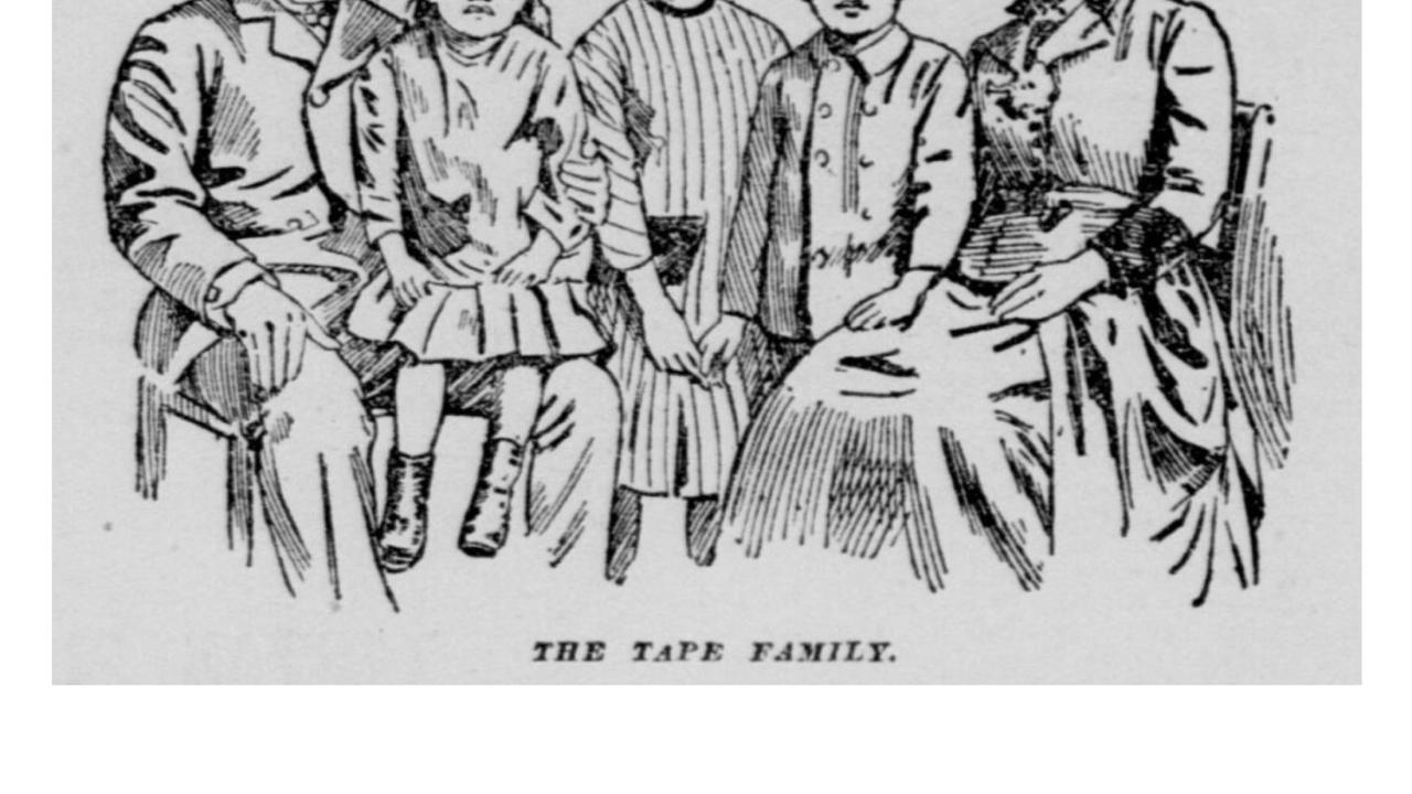 Tape Family Photo--Parents and three children.