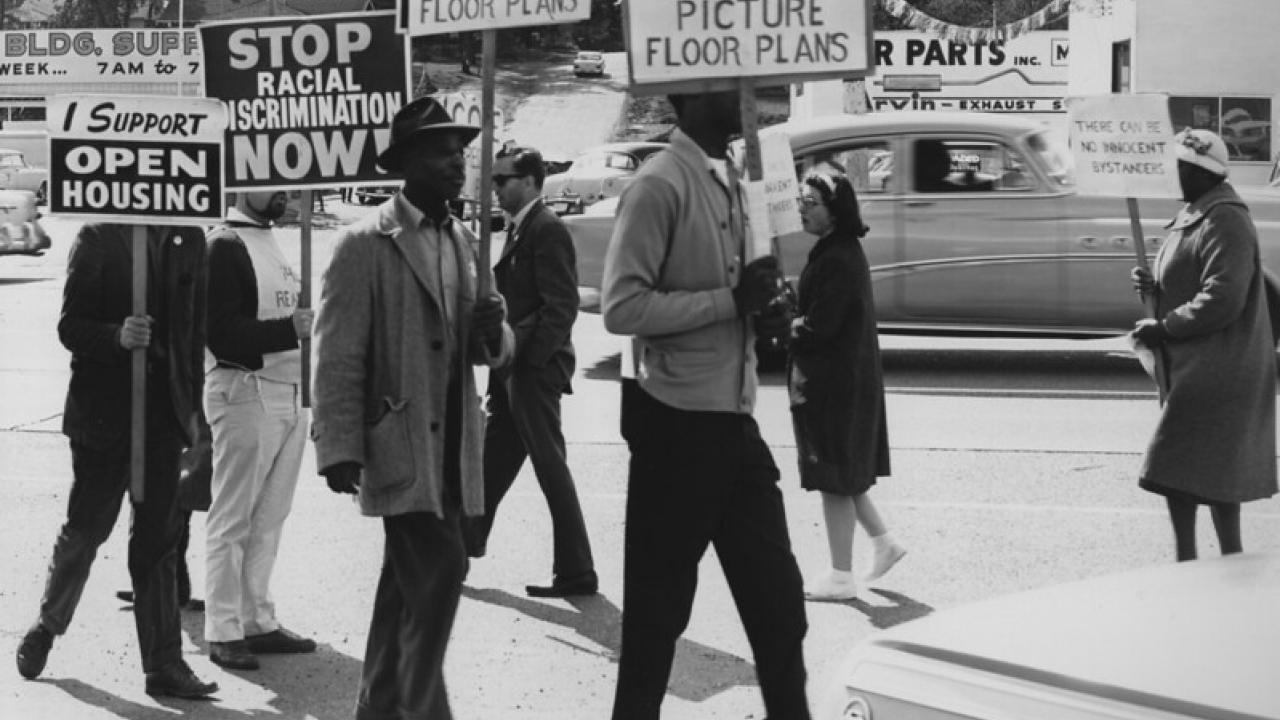 Civil rights protest for fair housing