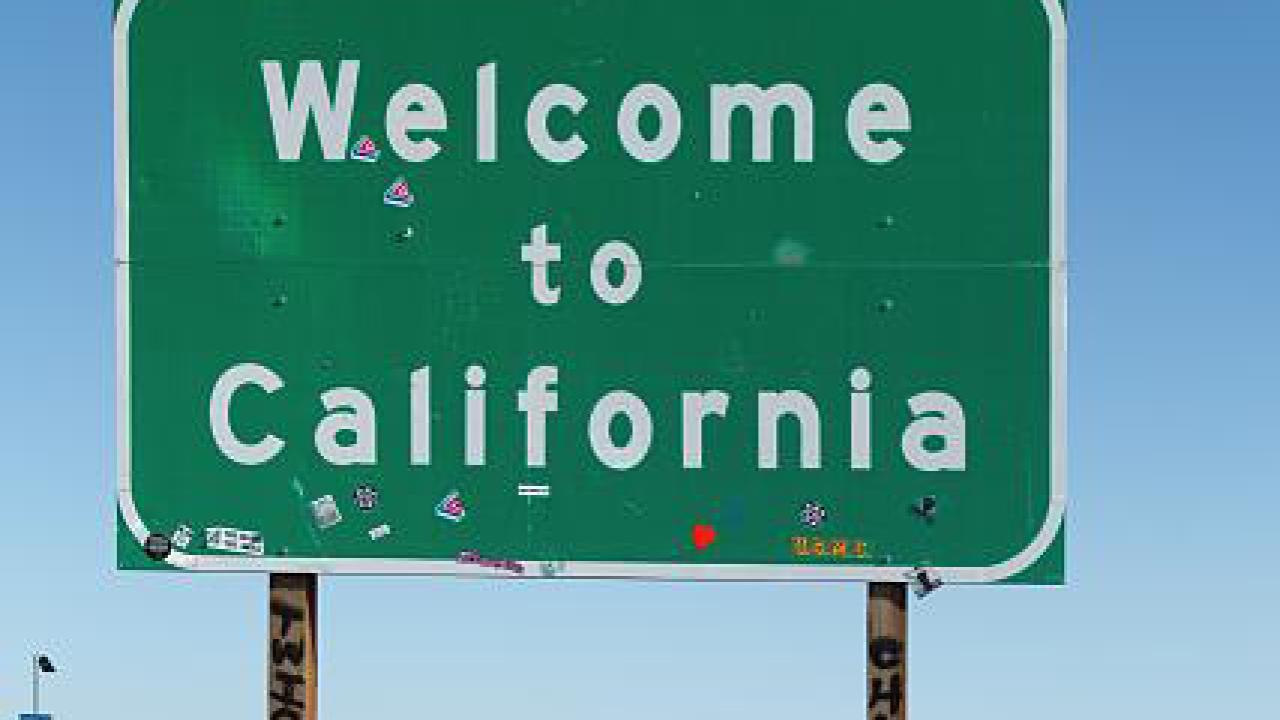 Welcome to California Sign