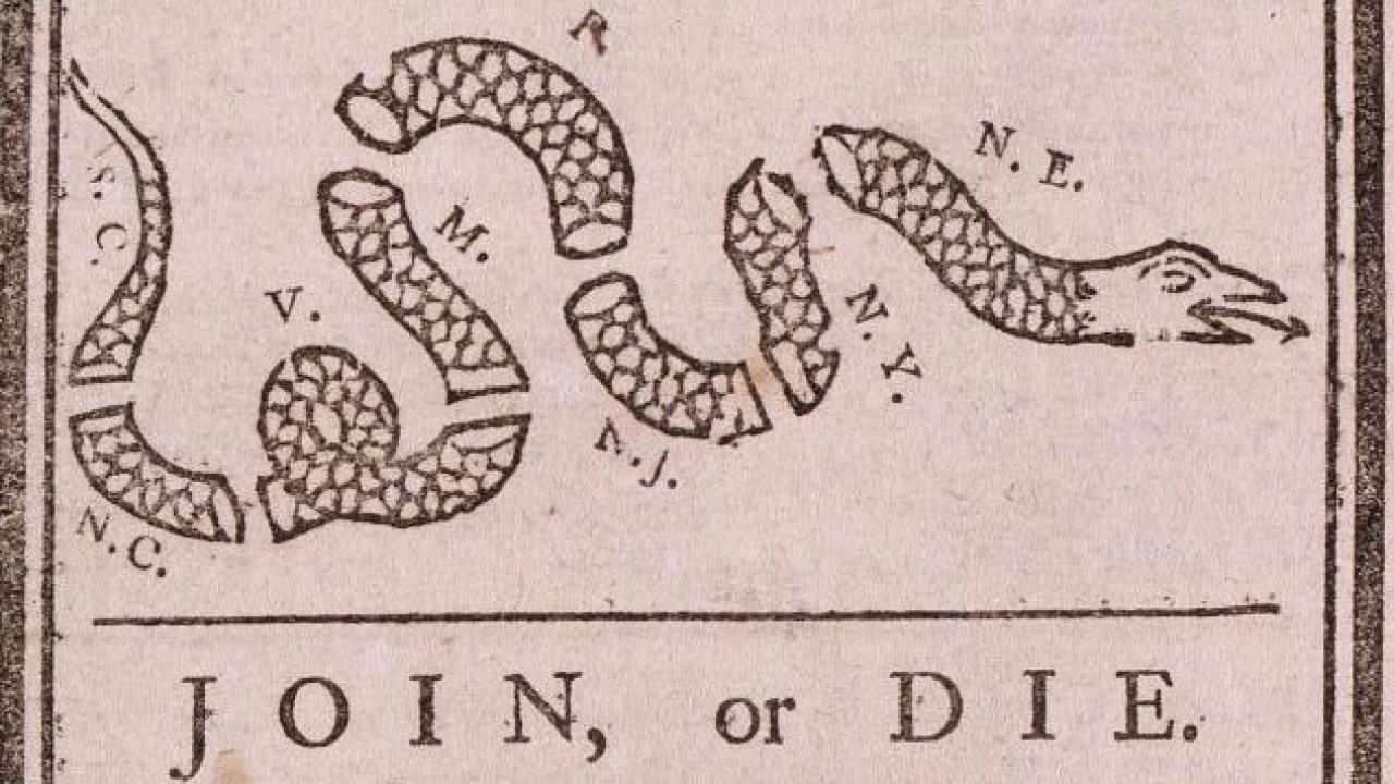Join or Die political cartoon